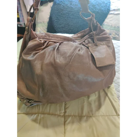 Vtg Juicy Couture Hobo Purse Brown Goatskin Leather - Picture 8 of 16